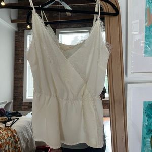 Lace Detail White Tank